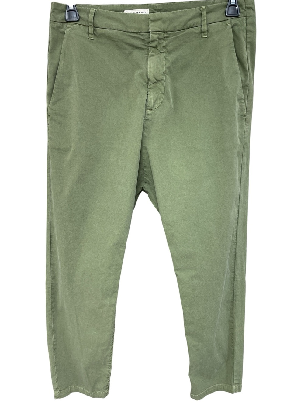 Nili Lotan Drop Crotch Olive Green Chino Cropped Pants Pockets  80NL Size 4